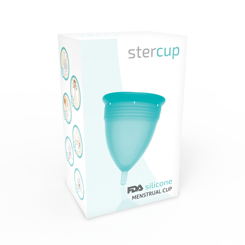 STERCUP COPA MENSTRUAL FDA SILICONE  TALLA S AQUAMARINA