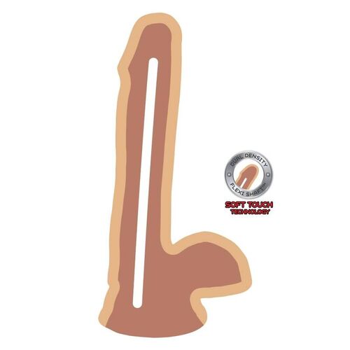 GET REAL - DUAL DENSITY DILDO 17 CM CON TESTICULOS NATURAL