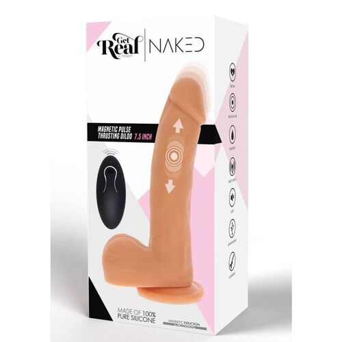 GET REAL - DILDO EMPUJE MAGNTICO PULSANTE NATURAL