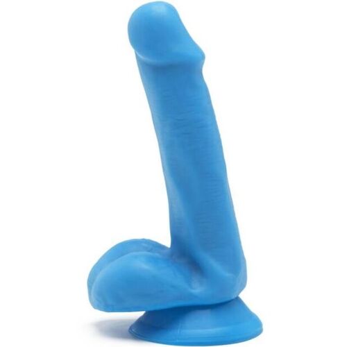 GET REAL - HAPPY DICKS DILDO 12 CM CON TESTICULOS AZUL