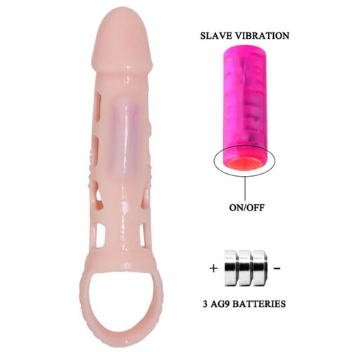 PRETTY LOVE - HARRISON FUNDA EXTENSORA PENE CON VIBRACION Y STRAP 13.5 CM