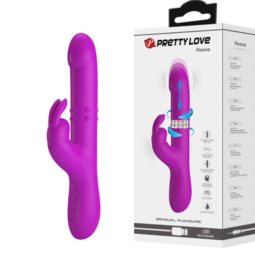 PRETTY LOVE - REESE VIBRADOR CON ROTACIN MORADO