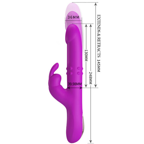 PRETTY LOVE - REESE VIBRADOR CON ROTACIN MORADO