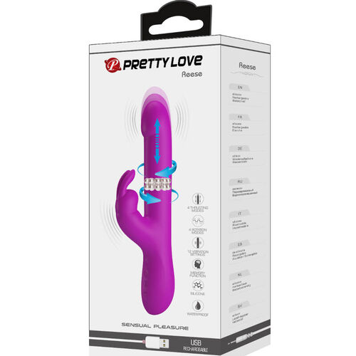 PRETTY LOVE - REESE VIBRADOR CON ROTACIN MORADO