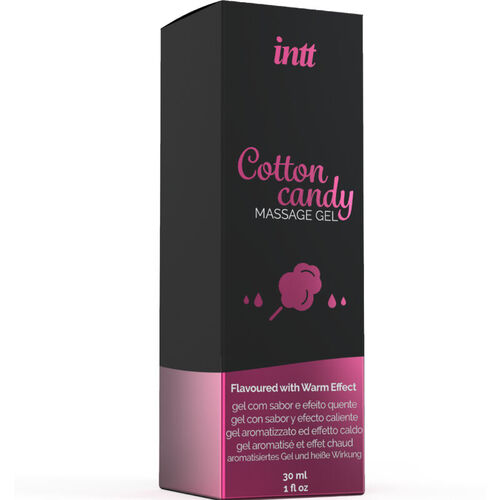 INTT MASSAGE & ORAL SEX - GEL DE MASAJE CON SABOR A ALGODN DE AZUCAR Y EFECTO CALOR