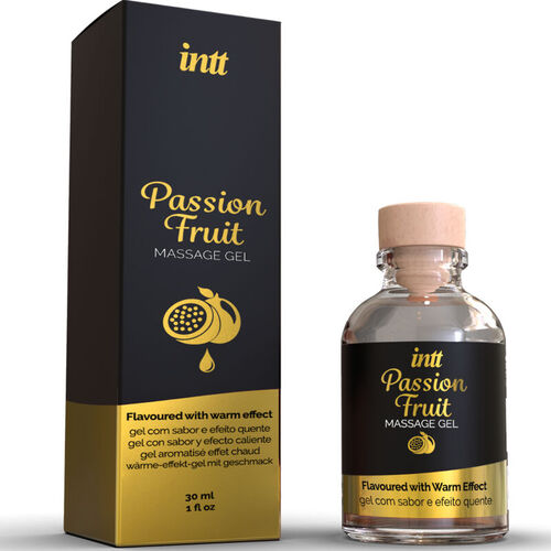 INTT MASSAGE & ORAL SEX - GEL DE MASAJE SABOR A FRUTA DE LA PASIN EFECTO CALOR