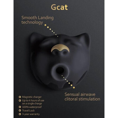 G-VIBE - GCAT MYSTIC SUCCIONADOR DE CLTORIS NEGRO