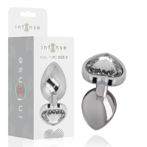 INTENSE - PLUG ANAL METAL ALUMINIO CORAZN BLANCO TALLA S