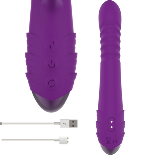 INTENSE - IGGY VIBRADOR MULTIFUNCIN RECARGABLE UP & DOWN CON ESTIMULADOR DE CLITORIS MORADO