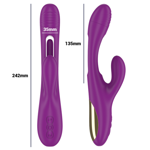 INTENSE - APOLO VIBRADOR MULTIFUNCIN RECARGABLE 7 VIBRACIONES CON LENGUA OSCILANTE MORADO