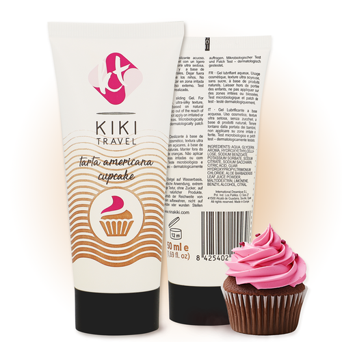 KIK TRAVEL - GEL DESLIZANTE SABOR A TARTA AMERICANA CUPCAKE 50 ML