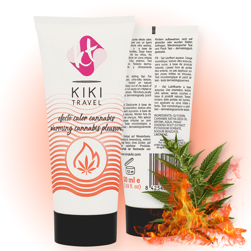 KIK TRAVEL - GEL DESLIZANTE SABOR A CANNABIS EFECTO CALOR INTENSO 50 ML