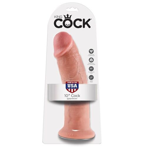 KING COCK 10" PENE NATURAL 25.4 CM