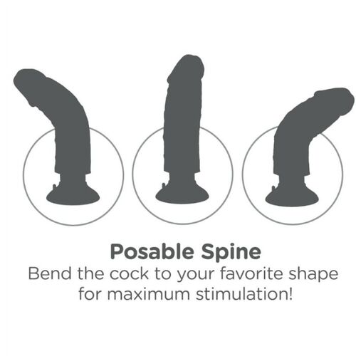 DILDO VIBRADOR KING COCK 20.32 CM NATURAL