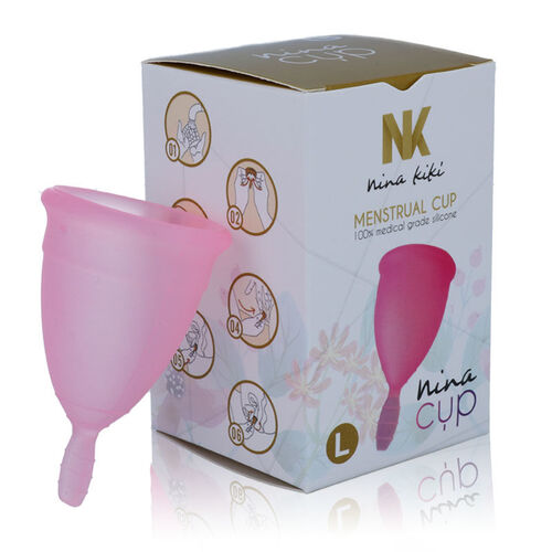 NINA CUP COPA MENSTRUAL TALLA L ROSA