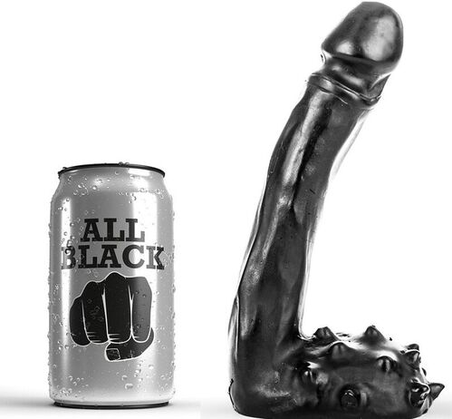 ALL BLACK DILDO REALISTICO 19CM