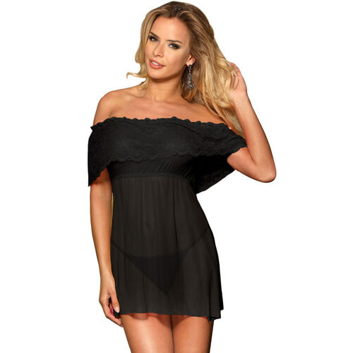 SUBBLIME DRESSES - VESTIDO CORTO + TANGA NEGRO S/M