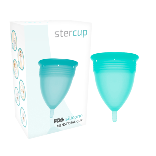 STERCUP COPA MENSTRUAL FDA SILICONE  TALLA S AQUAMARINA