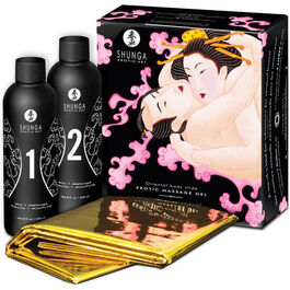 SHUNGA GEL DE MASAJE EROTICO CUERPO A CUERPO ORIENTAL FRESAS Y CHAMPAGNE.