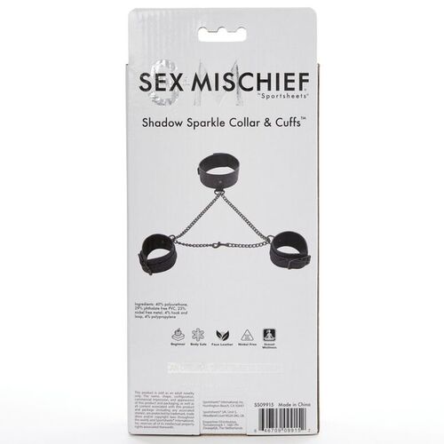 SEX & MISCHIEF COLLAR CON ESPOSAS  SHADOW SPARKLE