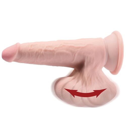 KING COCK - PLUS 3D DILDO SWINGING BALLS 12.7 CM