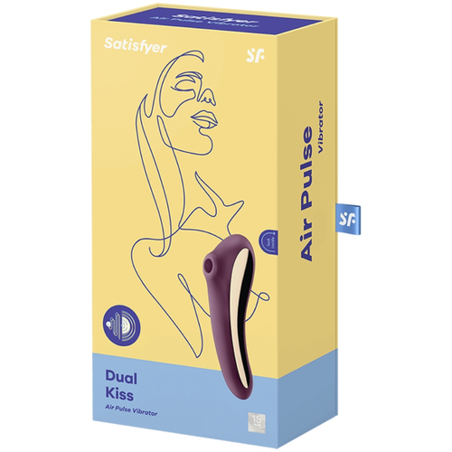 SATISFYER DUAL KISS ESTIMULADOR CLITORIS - PURPURA